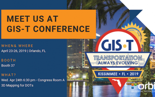 Orbit GT to exhibit and present at GIS-T Conference, Orlando, FL