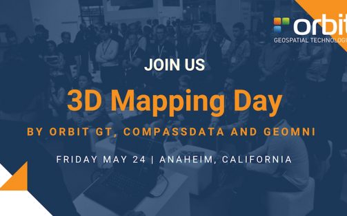 Free training on Orbit GT's 3D Mapping Day next to SPAR3D, Anaheim, CA